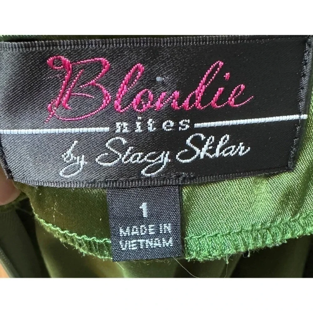 Blondie Nites Old Money Satin Halter Gown Women's Size 1 Coquette‎ Mermaidcore